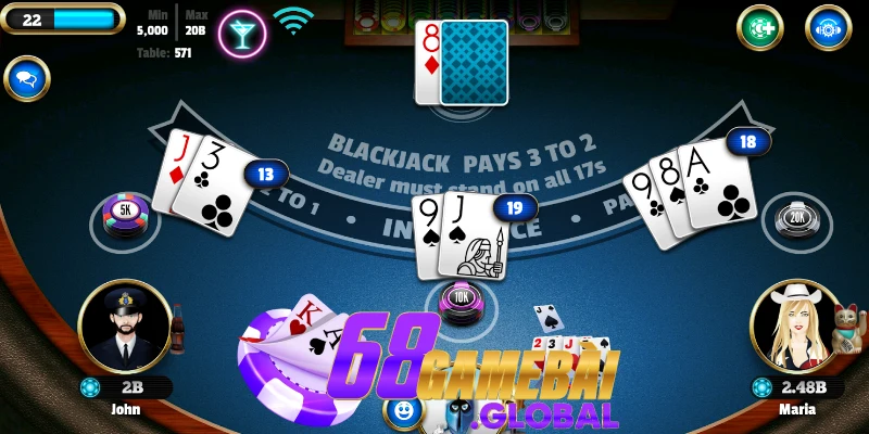 Cách chơi Blackjack là truy cập vào phòng và chọn bàn chơi có mức cược phù hợp